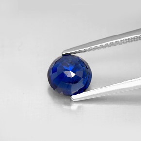 1.77캐럿 천연 블루 카이아나이트, 라운드 컷, 7.08 mm, VS-SI