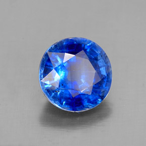 1.62캐럿 천연 블루 카이아나이트, 라운드 컷, 6.98 mm, SI