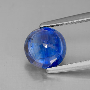 1.62캐럿 천연 블루 카이아나이트, 라운드 컷, 6.98 mm, SI