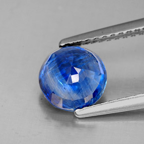 1.82캐럿 천연 블루 카이아나이트, 라운드 컷, 6.91 mm, SI