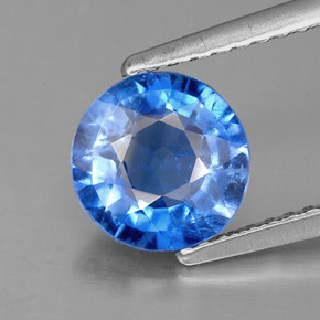 1.74캐럿 천연 블루 카이아나이트, 라운드 컷, 7.61 mm, SI