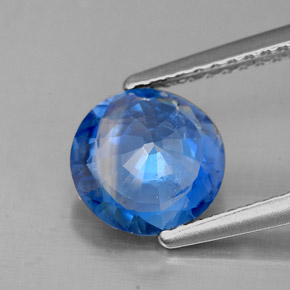 1.74캐럿 천연 블루 카이아나이트, 라운드 컷, 7.61 mm, SI