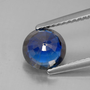 1.54캐럿 천연 블루 카이아나이트, 라운드 컷, 6.98 mm, SI