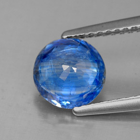 1.58캐럿 천연 블루 카이아나이트, 라운드 컷, 7.09 mm, SI
