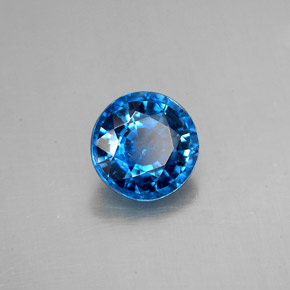 1.63캐럿 천연 블루 카이아나이트, 라운드 컷, 7.11 mm, SI