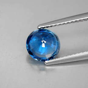 1.63캐럿 천연 블루 카이아나이트, 라운드 컷, 7.11 mm, SI