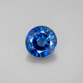1.66캐럿 천연 블루 카이아나이트, 라운드 컷, 7.20 mm, SI