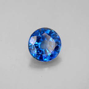 1.66캐럿 천연 블루 카이아나이트, 라운드 컷, 7.20 mm, SI