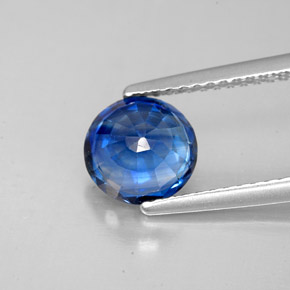 1.66캐럿 천연 블루 카이아나이트, 라운드 컷, 7.20 mm, SI