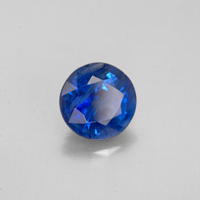 1.61캐럿 천연 블루 카이아나이트, 라운드 컷, 7.14 mm, SI