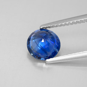 1.61캐럿 천연 블루 카이아나이트, 라운드 컷, 7.14 mm, SI