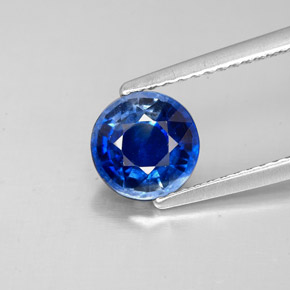 1.57캐럿 천연 블루 카이아나이트, 라운드 컷, 6.84 mm, SI