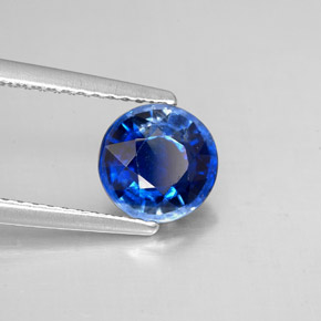 1.57캐럿 천연 블루 카이아나이트, 라운드 컷, 6.84 mm, SI