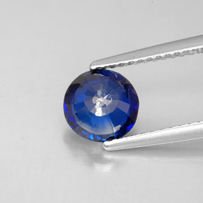 1.57캐럿 천연 블루 카이아나이트, 라운드 컷, 6.84 mm, SI