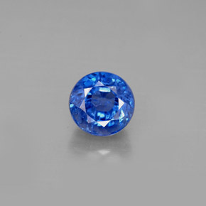 1.54캐럿 천연 블루 카이아나이트, 라운드 컷, 6.22 mm, VS-SI