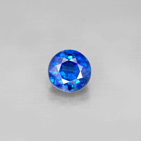1.49캐럿 천연 블루 카이아나이트, 라운드 컷, 6.21 mm, VS