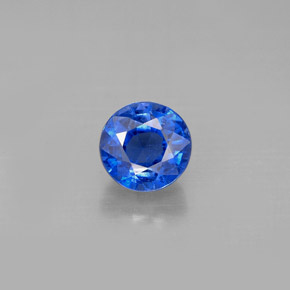 1.44캐럿 천연 블루 카이아나이트, 라운드 컷, 6.24 mm, VS-SI