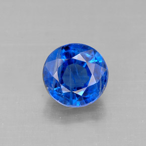 1.23캐럿 천연 블루 카이아나이트, 라운드 컷, 5.96 mm, VS-SI