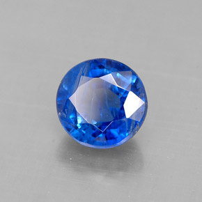 1.23캐럿 천연 블루 카이아나이트, 라운드 컷, 5.96 mm, VS-SI