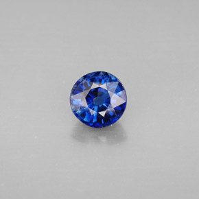 1.09캐럿 천연 블루 카이아나이트, 라운드 컷, 5.98 mm, VS