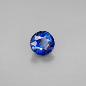 1.09캐럿 천연 블루 카이아나이트, 라운드 컷, 5.98 mm, VS