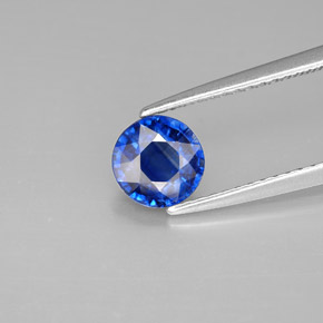0.96캐럿 천연 블루 카이아나이트, 라운드 컷, 6.13 mm, VS-SI