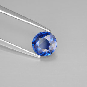 0.96캐럿 천연 블루 카이아나이트, 라운드 컷, 6.13 mm, VS-SI