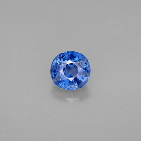 1.15캐럿 천연 블루 카이아나이트, 라운드 컷, 6.00 mm, VS-SI