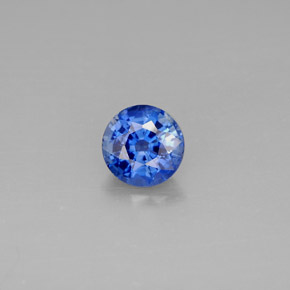 0.98캐럿 천연 블루 카이아나이트, 라운드 컷, 5.94 mm, VS