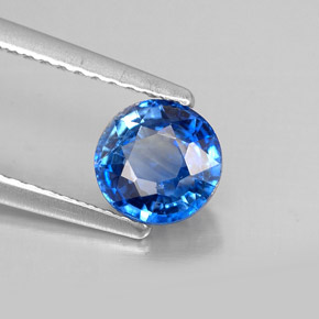 1.21캐럿 천연 블루 카이아나이트, 라운드 컷, 5.92 mm, VS-SI