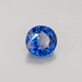 1.02캐럿 천연 블루 카이아나이트, 라운드 컷, 6.02 mm, VS-SI