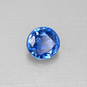 1.18캐럿 천연 블루 카이아나이트, 라운드 컷, 6.13 mm, VS-SI