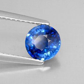 1.17캐럿 천연 블루 카이아나이트, 라운드 컷, 6.34 mm, VS-SI
