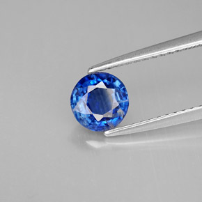 1.05캐럿 천연 블루 카이아나이트, 라운드 컷, 5.38 mm, VS-SI