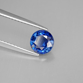 1.05캐럿 천연 블루 카이아나이트, 라운드 컷, 5.38 mm, VS-SI