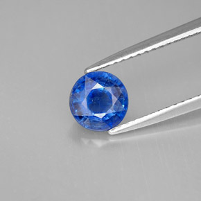 1.03캐럿 천연 블루 카이아나이트, 라운드 컷, 6.18 mm, VS-SI