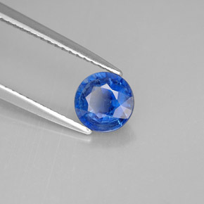 1.03캐럿 천연 블루 카이아나이트, 라운드 컷, 6.18 mm, VS-SI