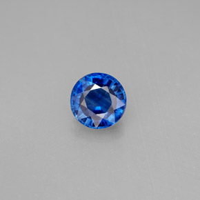 1.04캐럿 천연 블루 카이아나이트, 라운드 컷, 5.88 mm, VS-SI