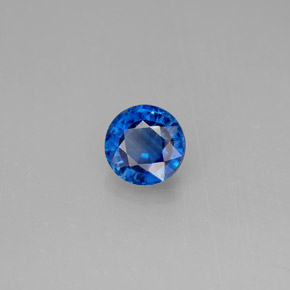 1.04캐럿 천연 블루 카이아나이트, 라운드 컷, 5.88 mm, VS-SI