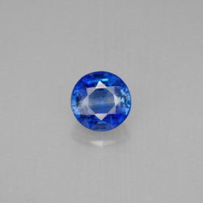 1.14캐럿 천연 블루 카이아나이트, 라운드 컷, 6.09 mm, SI