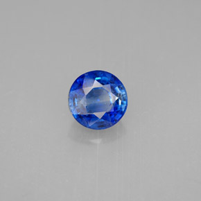 1.14캐럿 천연 블루 카이아나이트, 라운드 컷, 6.09 mm, SI