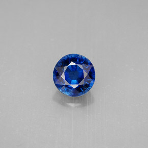 1.04캐럿 천연 블루 카이아나이트, 라운드 컷, 5.96 mm, VS-SI