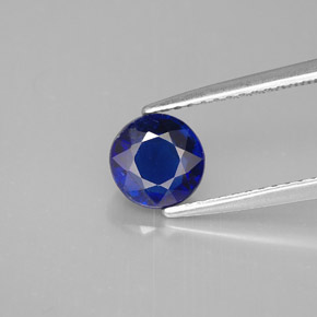 1.20캐럿 천연 블루 카이아나이트, 라운드 컷, 6.14 mm, VS-SI