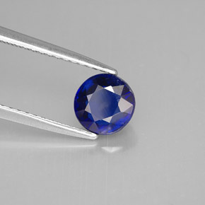 1.20캐럿 천연 블루 카이아나이트, 라운드 컷, 6.14 mm, VS-SI