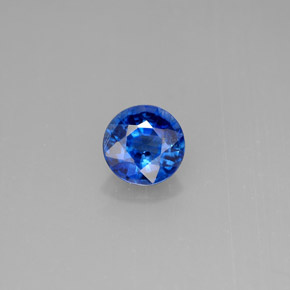 0.92캐럿 천연 블루 카이아나이트, 라운드 컷, 5.95 mm, VS-SI