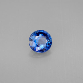 0.92캐럿 천연 블루 카이아나이트, 라운드 컷, 5.95 mm, VS-SI