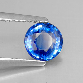 0.97캐럿 천연 블루 카이아나이트, 라운드 컷, 6.15 mm, VS-SI