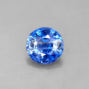 0.87캐럿 천연 블루 카이아나이트, 라운드 컷, 5.84 mm, VS-SI