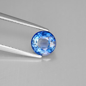 1.08캐럿 천연 블루 카이아나이트, 라운드 컷, 6.13 mm, VS-SI