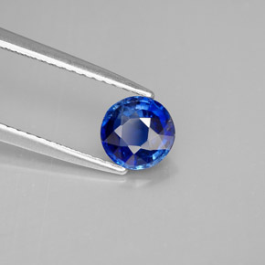 0.86캐럿 천연 블루 카이아나이트, 라운드 컷, 5.93 mm, VS-SI